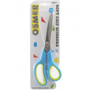OSMER 215mm (8.25") STAINLESS STEEL COMFORT GRIP HIGH QUALITY SCISSORS OFFSET HANDLE
