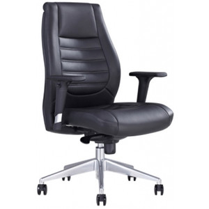 BOSTON LOW BACK EXECUTIVE OFFICE CHAIR, BLACK PU, SYNCHRO MECHANISM