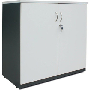 FOI STATIONERY CUPBOARD White/Ironstone 900x450x720mm