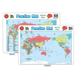 PRACTISE MAT - WORLD MAP