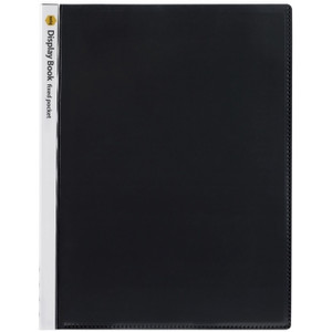 MARBIG A4 NON-REFILLABLE DISPLAY BOOK WITH COVER 20PG BLACK