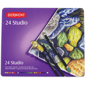 DERWENT STUDIO PENCILS Tin 24 Assorted