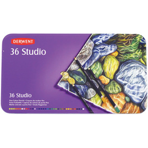 DERWENT STUDIO PENCILS Tin 36 Assorted