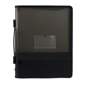 MARBIG ZIPPER BINDER 25MM 2O W/STORAGE SMOKE / GREY