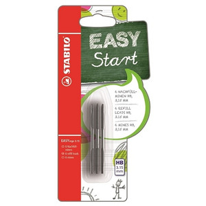 STABILO EASY START HB LEADS Card of 6 (for use with Easy Ergo mechanical pencils)