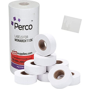 MONARCH REMOVEABLE LABEL ROLL FOR R1136 WHITE PLAIN 19.8MM X 16.5MM PACK OF 6 ROLLS  (1000 LABELS PER ROLL)