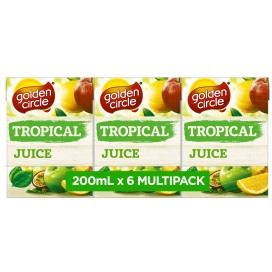 GOLDEN CIRCLE TROPICAL JUICE Pack of 6 x 200ml Juice Boxes