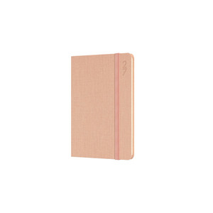 Debden Designer Diary Week To View A5 Textured Fabric Peach (Pre-Order Now for 2027) ** ETA 30/9/2026 **