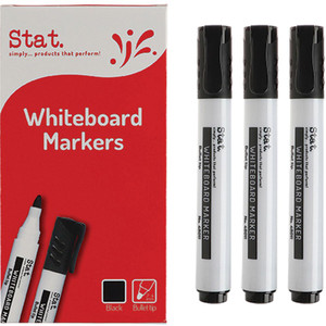 STAT WHITEBOARD MARKER BULLET 2.0mm Black *** See Also DEL-6801BK ***