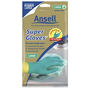 Ansell Gloves Super Rubber Large