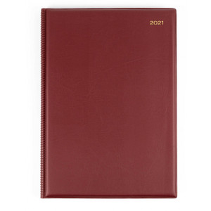 COLLINS BELMONT DIARY A4 DTP PVC CHERRY RED (2024)