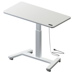 Hot Spot Mobile Sit To Stand Desk Rechargeable Height Range 747mm(H) to 1167mm(H) White