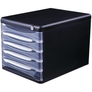Desk Filing Document Cabinet 5 Drawer Lockable with Lock and Key