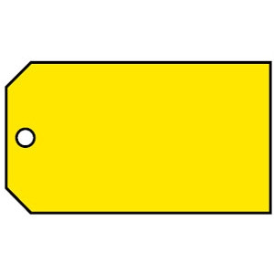 Production Tags Blank Yellow Pack of 25