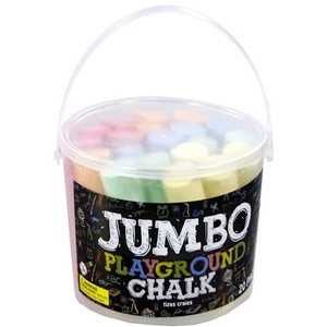 Jumbo Chalks In Bucket 10cm (Pack of 20)