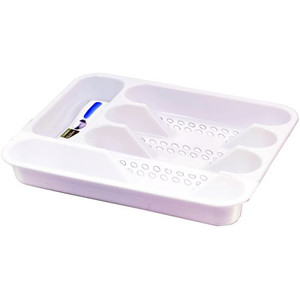 Plastic Cutlery Tray 33 x 26cm (2 Assorted) 5 Sections KA0087