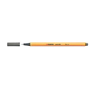 STABILO POINT 88 FINELINER DARK GREY (BX10)