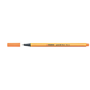 STABILO POINT 88 FINELINER NEON ORANGE BOX 10
