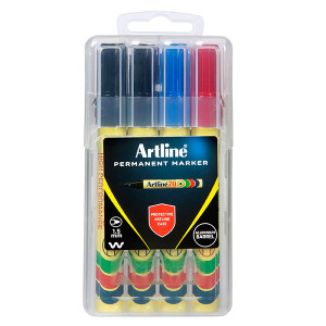 ARTLINE 70 PERMANENT MARKER ASSORTED (Pack of 4)