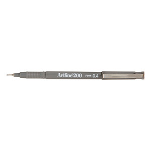 ARTLINE 200 FINELINER PEN 0.4MM GREY (BX12)