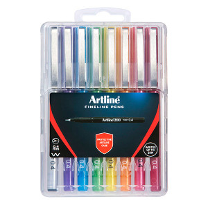 ARTLINE 200 FINELINER PEN ASSORTED WALLET 8 HC (WLT8)