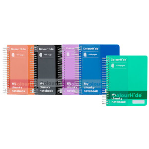 COLOURHIDE CHUNKY NOTEBOOK 400PG ASSORTED (EACH)