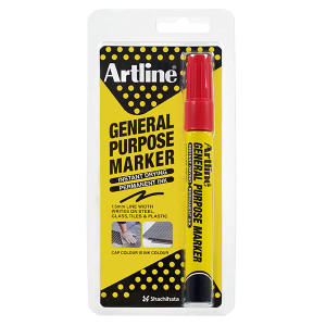 ARTLINE GENERAL PURPOSE PERMANENT MARKER RED HS (EACH)