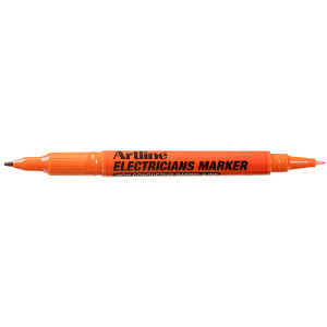 ARTLINE ELECTRICIANS PERMANENT MARKER DUAL NIB ORANGE (BX12)