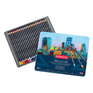 DERWENT PROCOLOUR PENCIL TIN 24