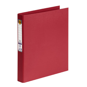 MARBIG RING BINDER A4 25MM 2D PE DEEP RED