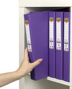 MARBIG RING BINDER A4 25MM 2D PE PURPLE