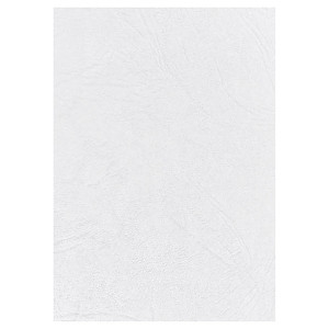 REXEL LEATHERGRAIN COVERS 250 GSM WHITE PACK 100