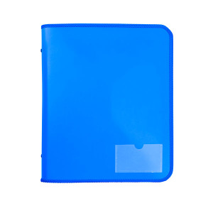 MARBIG ZIPPER BINDER W/ TECH CASE 25MM 2D BLUE