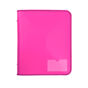 MARBIG ZIPPER BINDER W/ TECH CASE 25MM 2D PINK