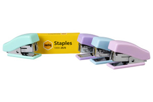 MARBIG MINI STAPLER W/STAPLES PASTEL ASSORTED (EACH)