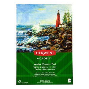 DERWENT ACY CANVAS PAD 280GSM A3 PORTRAIT 10 SHEET