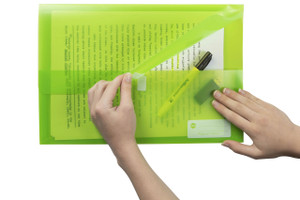 MARBIG POLYPICK WALLET FOOLSCAP TRANSLUCENT LIME