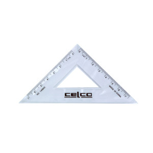 CELCO SET SQUARE 14CM 45 DEGREE CLEAR *** While Stocks Last ***