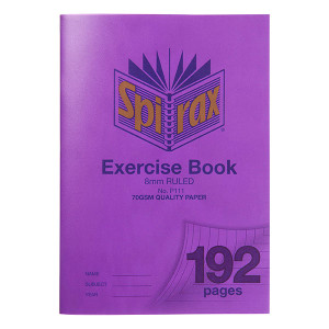 SPIRAX P111 EXERCISE BOOK A4 8MM 192PG 70gsm