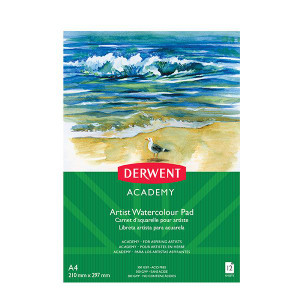 DERWENT ACADEMY WATERCOLOUR PAD A4 PORTRAIT 12 SHEETS