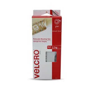 VELCRO BRAND REMOVABLE MOUNTING TAPE 19MM X 4.5M ROLL *** While Stocks Last ***