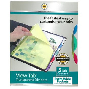 MARBIG PRO DIVIDERS VIEW TAB WITH POCKET 5 TAB