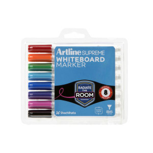 ARTLINE SUPREME WHITEBOARD MARKER 8PK ASSORTED