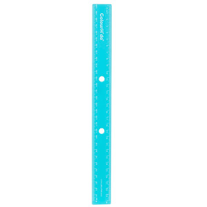 COLOURHIDE BINDERMATE RULER 30CM Aqua