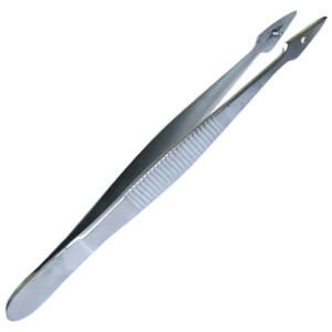 AEROINSTRUMENTS Stainless Steel Fine Forceps with Pin 13cm