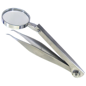 AEROINSTRUMENTS Stainless Steel Magnifying Glass Forceps 11cm