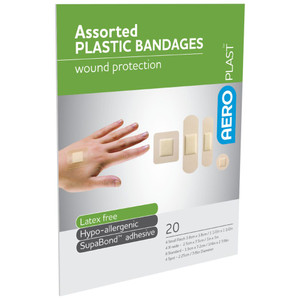 AEROPLAST Plastic Assorted Dressings, Pack of 20