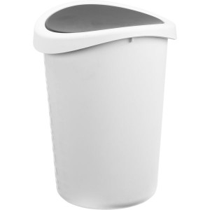 Henledar Round Bin 15L White With Flat Lid