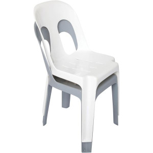 Pippee Stacking Plastic Chair Indoor or Outdoor Use 150kg Load Rated Green Polypropylene