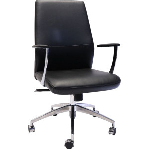 Rapidline Medium Back Slimline Executive Chair Black PU